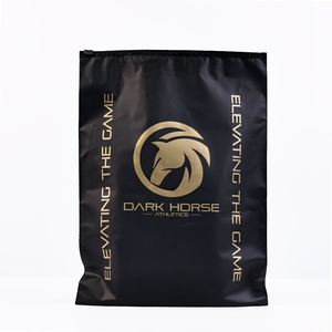 Matte Black Custom Biodegradable Sock Underwear Clothing Zipper Bags Plastic Shiny Gold Printing Packaging Frosted Ziplock Bag - Product Image 3