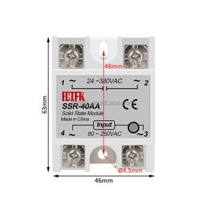 Módulo de Relé de Estado Sólido Monofásico SSR-10AA/25/40AA-H 24-380VAC/90-480VAC, Control de CA - Product Image 4