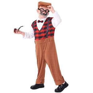 Costume de déguisement de grand-père centenaire pour enfants Halloween, idéal pour le cosplay, les spectacles de théâtre, les jeux de rôle, les fêtes de carnaval et les tenues de fantaisie - Product Image 2