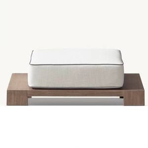 <span class=keywords><strong>Salon</strong></span> d'extérieur simple et moderne en teck imperméable à l'eau crème solaire <span class=keywords><strong>jardin</strong></span> terrasse canapé paresseux décontracté combinaison <span class=keywords><strong>de</strong></span> meubles en bois massif - Product Image 3