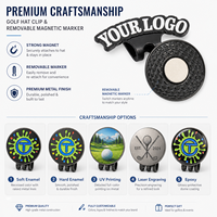 Clip Magnético Personalizado para Gorra de Golf, Marcador de Pelota de Metal con Logotipo Extraíble