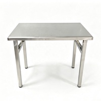 Table pliante portable en acier inoxydable de 5 pieds ou 6 pieds pour restaurant commercial, banquet, restauration, camping, mariage, dîner