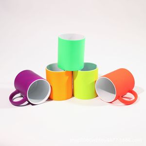 แก้วเซรามิกเคลือบด้านพร้อมหูจับทรงกลม สำหรับพิมพ์ลายซับลิเมชั่น ทำเป็นของขวัญ DIY - Product Image 3