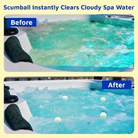 Greenland Scumballs – Boules absorbantes légères et réutilisables en mousse à mémoire de forme de 3 pouces pour spa, bain à remous et piscine – Nettoyant de surface
