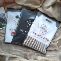 Sacs d'emballage en plastique biodégradable personnalisés, sacs à fermeture éclair givrés pour t-shirts, sacs transparents pour vêtements de bain avec logo
