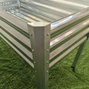 Kit de pattes pour jardinières d'intérieur/d'extérieur en tô<span class=keywords><strong>le</strong></span> galvanisée surélevée pour lit de <span class=keywords><strong>jardin</strong></span> intérieur/extérieur pour pots de fleurs et légumes - Product Image 5
