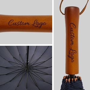 Parapluie de golf automatique coupe-vent de luxe avec protection UV et logo personnalisé - Product Image 3