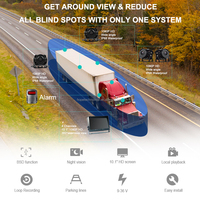 Mendukung kualitas baik 10.1 "4 saluran suara John dan cahaya Alarm truk tugas sedang/truk/Bus/Trailer perekam Video mengemudi