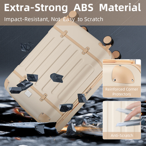 Set Koper Ringan yang Dapat Diperluas - 4 Koper Spinner (18/20/24/28) + 2 Tas Valise untuk Perjalanan Keluarga & Liburan Akhir Pekan - Product Image 6