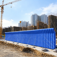 Barrière acoustique gonflable portable, clôture insonorisante pour le contrôle du bruit sur les chantiers de construction, barrière acoustique gonflable
