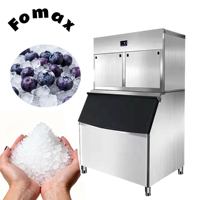 Máquina de bloques de hielo triturado directo de fábrica para uso en restaurante, máquina de hielo granular de 220V con bomba compresora, componentes de núcleo Plc