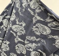 Tissu brodé cachemire de poids moyen, textile brodé cachemire monochrome pour vêtements longs Abaya du Moyen-Orient