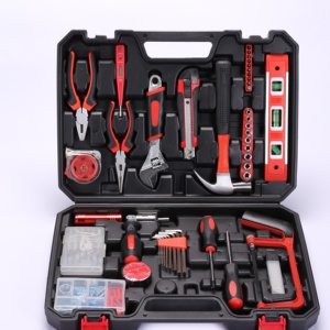 Kit de Herramientas para Reparaciones del Hogar de 110 Piezas con Mini Sierra de Arco y Nivel de Burbuja - Product Image 2