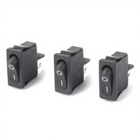 Interrupteur de type bateau KCD1-110, ultra-plat, 2 broches, 2 positions, noir, 6A 250V, 9,5*21MM, pour instruments et appareils électroménagers