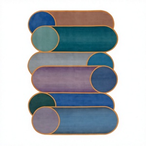 Alfombras de Lana Hechas a Mano con Diseño Moderno, para Uso en Interiores y Exteriores, Económicas, con Patrones Geométricos, Estilo Moderno, Bajo Precio - Product Image 1
