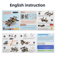 Kit de construction d'avion électrique aérodynamique EPT DIY, expérience scientifique STEM, modèle d'avion à hélices, jouet artisanal, cadeau pour enfants de 6 ans et plus