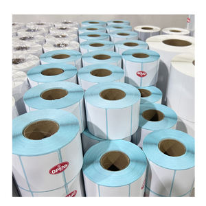 Venta al por mayor 58x40 58x60 rollo de papel autoadhesivo térmico Eco Express Waybill pegatinas de código de barras en Stock etiquetas de envío de fusión en caliente - Product Image 2