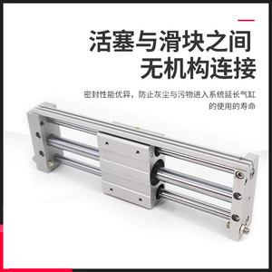 Cilindro Neumático Sin Varillas de Acoplamiento Magnético RMTL10 16 20 25 32 40 100 200 300 50S, Piezas Neumáticas de Aluminio - Product Image 5