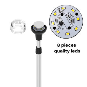 Feux de navigation LED 12VDC pour yacht, tubes télescopiques en aluminium insérables, 28-44 pouces, matériel marin - Product Image 3