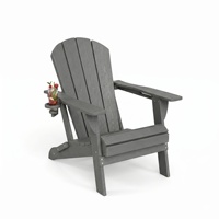 Meubles de patio en plastique d'extérieur, chaises Adirondack pliables en plastique recyclé pour cour et jardin
