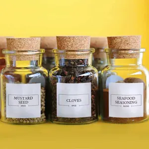 spice bottles with labels