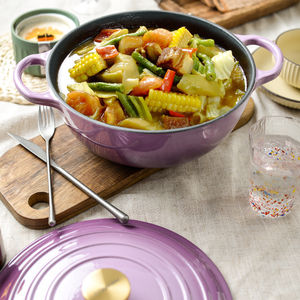 Vente <span class=keywords><strong>en</strong></span> gros d'accessoires de cuisine modernes Marmite peu profonde <span class=keywords><strong>en</strong></span> <span class=keywords><strong>fonte</strong></span> émaillée ustensiles de cuisine thermos casserole ronde avec couvercle - Product Image 5