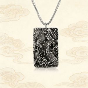 Yunnique – collier avec pendentif en acier inoxydable pour hommes, design épée Zhao Zilong, motif géométrique, bijoux à la mode JD215 - Product Image 1