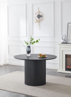 Luxuriöses Steinplatten-MDF-Esstisch- und Stuhl-Set Modernes Einfaches Esszimmer-Set für Kleine Wohnungen Runder Tisch
