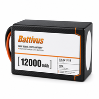 Аккумулятор Battivus 12S 52.2V 12Ah полутвердотельный LiPo 210 Втч/кг с высокой энергетической плотностью для БПЛА с вертикальным взлетом и посадкой, самолетов с фиксированным крылом и дронов с длительным временем полета