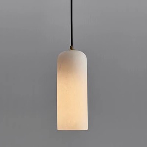 Suspension LED minimaliste en marbre naturel espagnol et fer forgé, style nordique simple et luxueux, pour chambre à coucher - Product Image 6