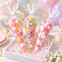 Sacs d'emballage pour bonbons en forme de triangle, manchon floral, emballage pour fleurs