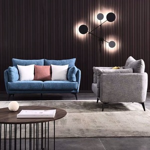 Phong Cách Ý 1 + 2 + 3 Sofa Đặt Kích Thước Lớn Đồ Nội Thất Phòng Khách Kết Hợp Vải PU Sofa Da - Product Image 5