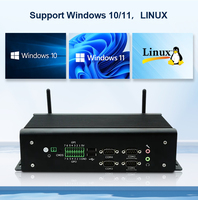 Pc Industri I5-8305G I7-12650HX Mini Industri Pc 6 RS-232 COM kotak Industri Pc kipas untuk proyek otomatisasi