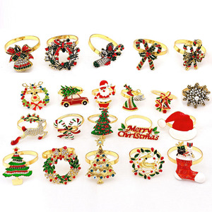 Ychon Servilleteros Navideños Surtidos, Decoraciones de Mesa Delicadas para Banquetes de Bodas y Fiestas Navideñas - Product Image 1