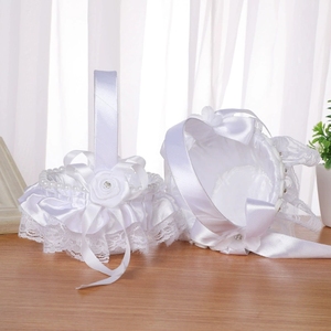 Mini panier à pétales pour demoiselle <span class=keywords><strong>d</strong></span>'honneur, panier à pétales à poignée pour cérémonie de mariage, porte-alliances, fête prénuptiale, fournitures pour fêtes - Product Image 5