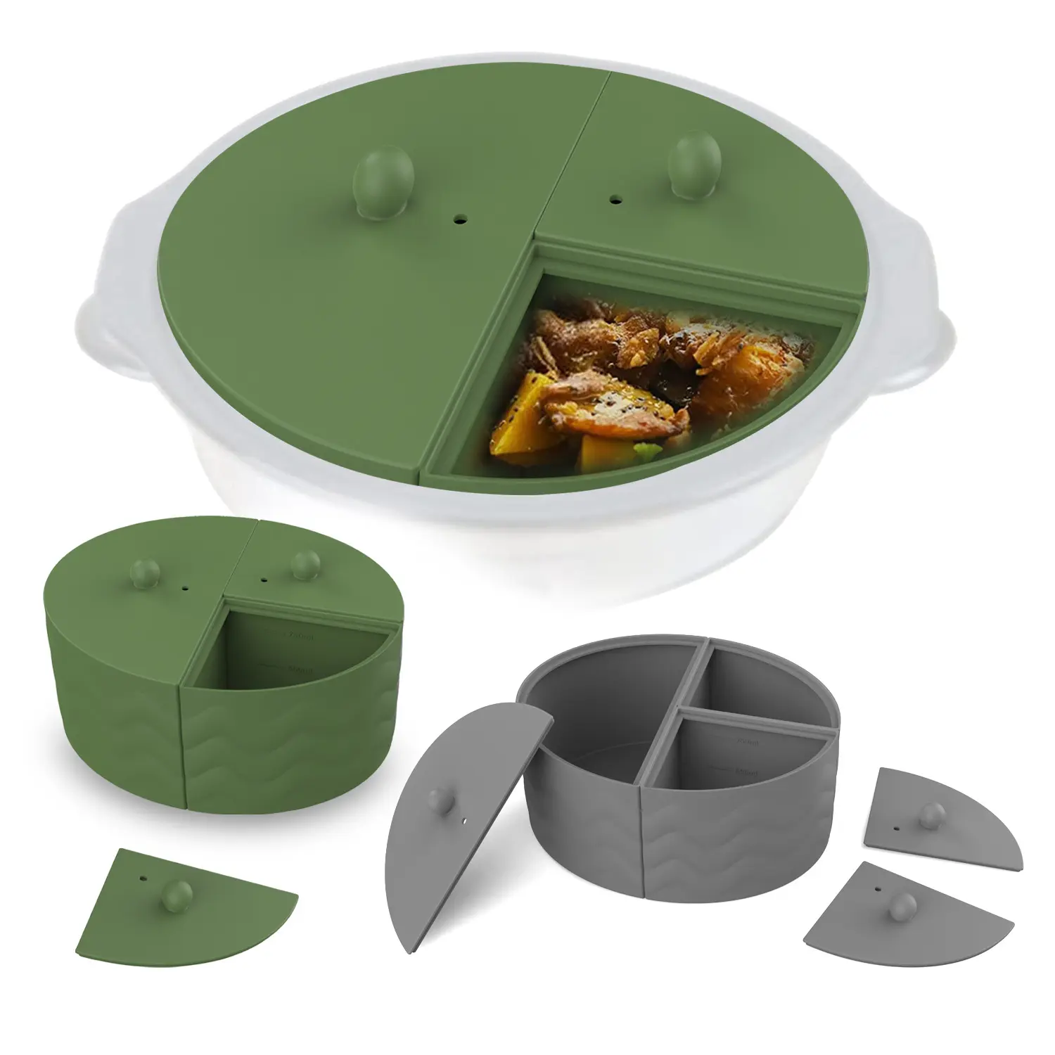 S262 High-temperature Bpa Free Resistant Reusable 6-8 QT Slow Cooker Divider Liner Silicone Slow Cooker Liner With Lids