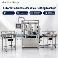 Machine automatique Yide pour l'insertion de mèches en bois avec bras robotique, alimentation par bol vibrant et table rotative pour pots à bougies