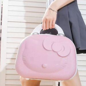 Maletín Tipo Trolley para Niños de Hello Kitty y Kuromi en ABS+Nylon con Forma de Concha Marina, Bolsa de Maquillaje Cosmética Portátil de Dibujos Animados para Viaje, Juguetes y Regalos - Product Image 1