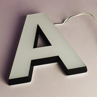 Letrero LED Acrílico Personalizado para Negocios, Mini Letras Iluminadas, Logotipo para Publicidad Comercial, Letrero para Fachada