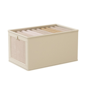 Clothing Organizer <b>Storage</b> Box With Lid Rectangle Fabric Visible Window For <b>Clothes</b> Home Use Solid Color Spring 2024 - Product Image 2