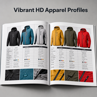 Service d'impression haut de gamme, brochure personnalisée pour lookbook de mode, catalogue de vêtements pour hommes