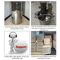 Robot culinaire multifonction entièrement automatique à moteur électrique pour pâte d'ail, pâte de haricots, base de congee et base de fondue, avec fonctions mixeur et friteuse, capacité 20L, compact
