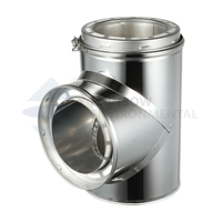 Kit de cheminée en acier inoxydable isolé à double paroi avec système de verrouillage par torsion, 5 pouces, pour poêle à bois, système de cheminée résidentiel