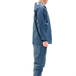 Chubasquero impermeable <span class=keywords><strong>de</strong></span> PVC 100% con capucha desmontable, traje <span class=keywords><strong>de</strong></span> <span class=keywords><strong>lluvia</strong></span> azul marino, venta al por mayor <span class=keywords><strong>para</strong></span> <span class=keywords><strong>equipo</strong></span> <span class=keywords><strong>de</strong></span> golf y Pesca - Product Image 3