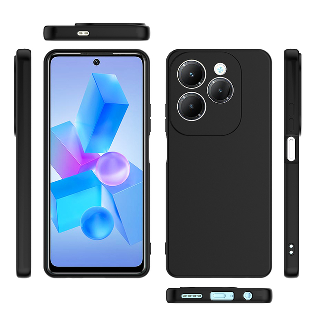 New PinJun Pure Color Frosting Anti-Fingerprint Shockproof TPU Liquid Silicone Shell Phone Case for Infinx Note 50X Back Cover