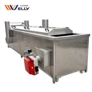 Industrial Seafood Fruit Mango Vegetable Walnuts Food Continuous Steam Blanching Cooking Corn Boiling Machine