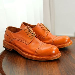 Zapatos Oxford de Cuero Genuino para Hombre, con Aumento de Altura, Formales, con Cordones y Diseño Tallado, Antideslizantes, para Bodas de Verano - Product Image 5
