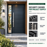 Portes de sécurité extérieures en acier sur mesure, portes de sécurité modernes en acier, antivol, verrouillage multipoints pour projets hôteliers