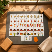 Ensemble de table de mahjong américain classique de luxe sur le thème de la récolte d'automne de Thanksgiving, pliable, en acrylique, portable, sur mesure, pour le divertissement