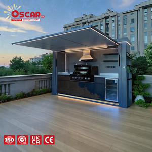 Eu Certified 304 Stainless Steel Marble Top Kitchen Outdoor Custom - Made Stable Quality Home Restaurant Patio Outdoor Kitchen - Product Image 1